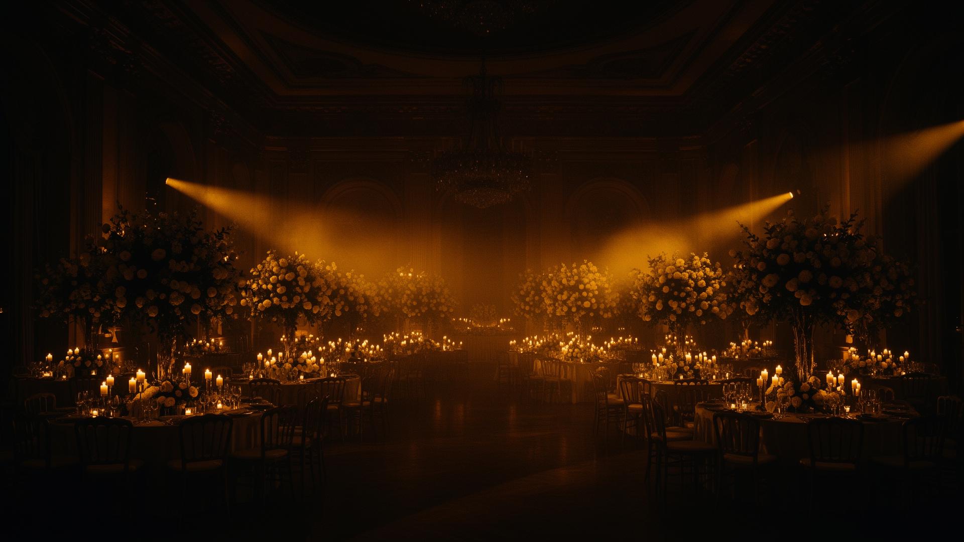 Luxury ballroom event in production